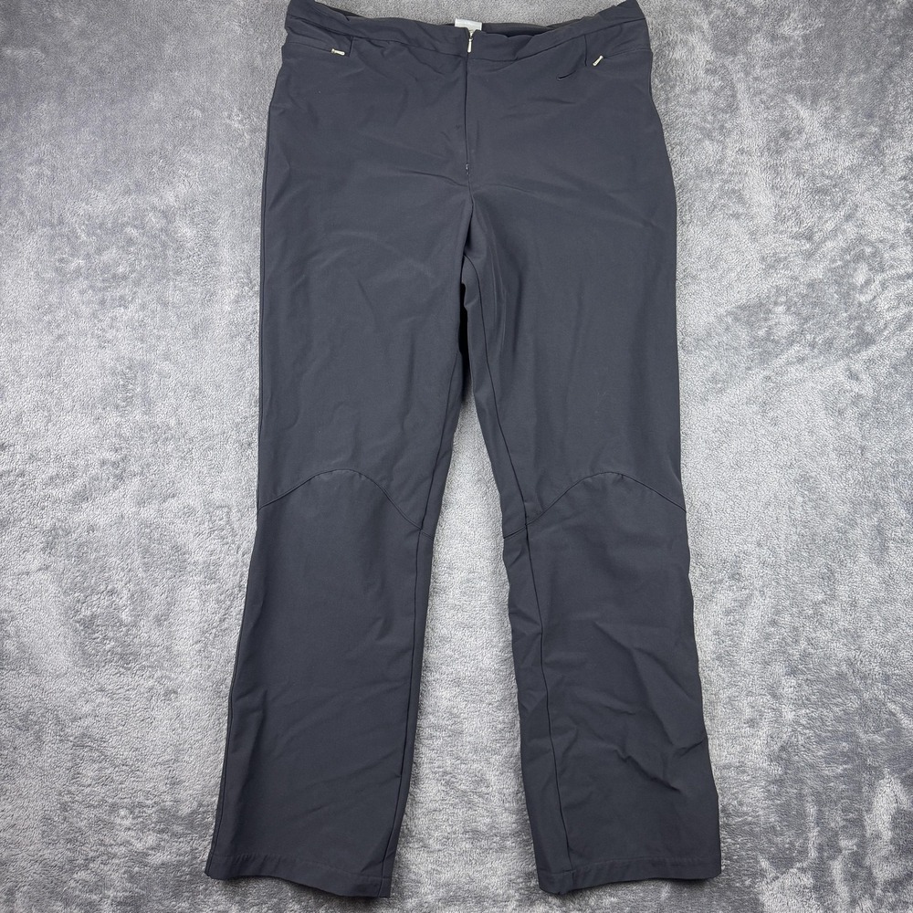 Nike Pants Women Size M Black Athletic Outdoor Hiking Zipper Pockets Stretch Y2K